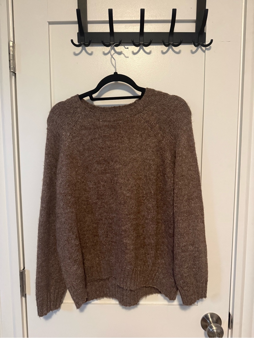 Old Navy Heathered Brown Crewneck Sweater
